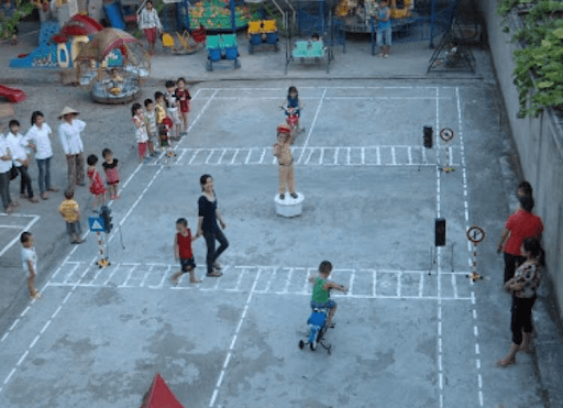 Học sinh trường mầm non Đại Nghĩa thực hành chủ đề an toàn giao thông Học sinh trường mầm non Đại Nghĩa thực hành chủ đề an toàn giao thông