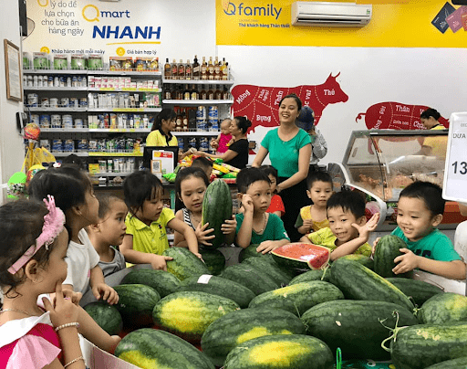 Học sinh trường mầm non Ngôi Sao Nhỏ đi tham quan siêu thị Học sinh trường mầm non Ngôi Sao Nhỏ đi tham quan siêu thị
