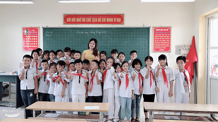 Lớp học tại Trường tiểu học Thư Phú Lớp học tại Trường tiểu học Thư Phú