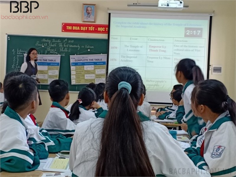 Một tiết học của trường THCS Lệ Chi Một tiết học của trường THCS Lệ Chi