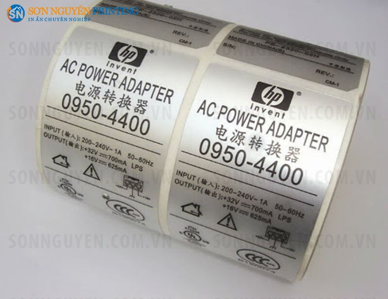 Tem decal cuộn dán máy móc, thiết bị điện tử Tem decal cuộn dán máy móc, thiết bị điện tử