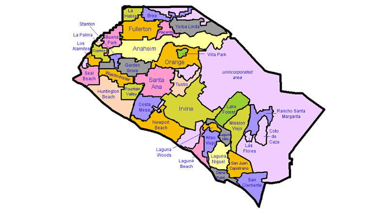 Bản đồ quận Cam