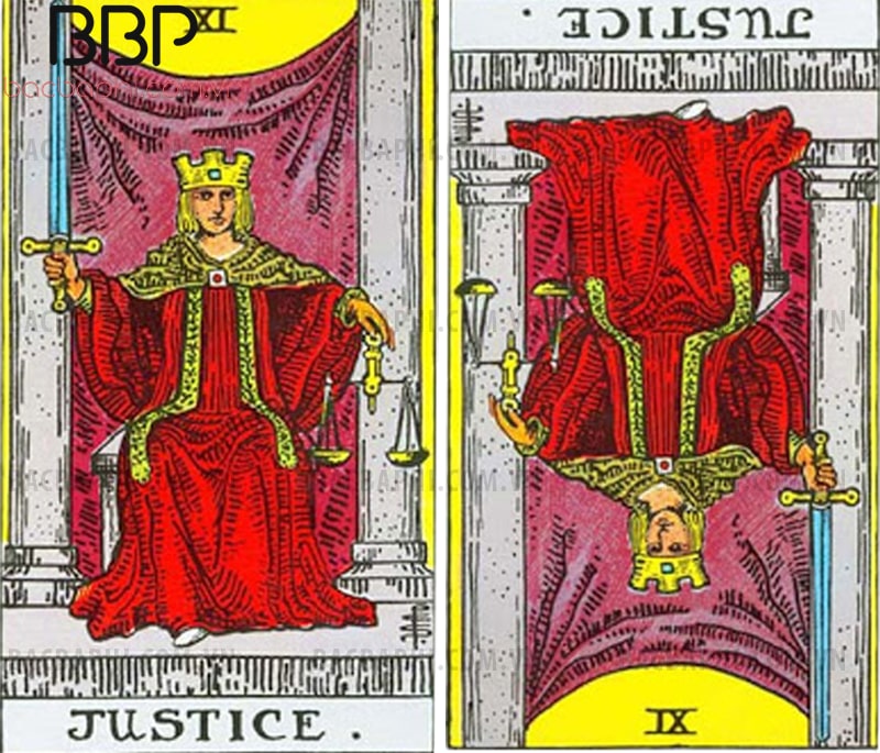 Lá bài XI – JUSTICE (Công lý) xuôi và ngược Lá bài XI – JUSTICE (Công lý) xuôi và ngược