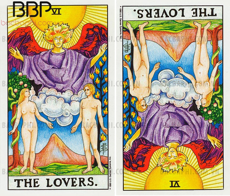 Lá bài VI – The Lovers (Uyên ương) xuôi và ngược Lá bài VI – The Lovers (Uyên ương) xuôi và ngược