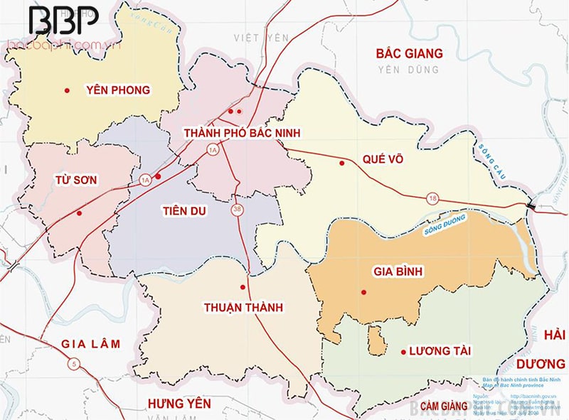 Bắc Ninh là tỉnh có diện tích nhỏ nhất Việt Nam Bắc Ninh là tỉnh có diện tích nhỏ nhất Việt Nam