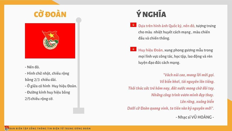 Ý nghĩa của lá cờ đoàn thanh niên cộng sản Việt Nam Ý nghĩa của lá cờ đoàn thanh niên cộng sản Việt Nam